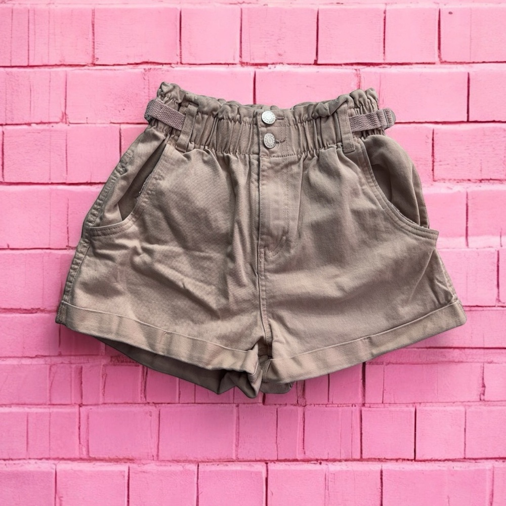 🎀REFUGE🎀 paper bag beige shorts
